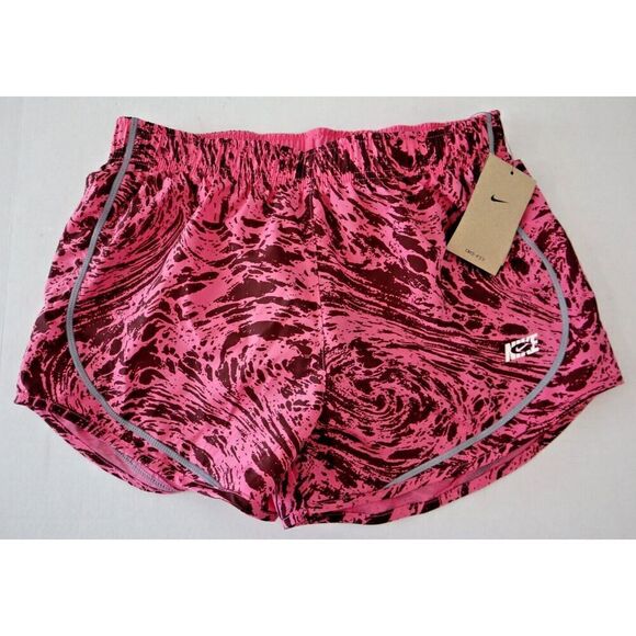 Nike DQ6673-684 Women's Sz M Pink/Maroon Dri-FIT Icon Clash Tempo Running Shorts - Picture 1 of 8
